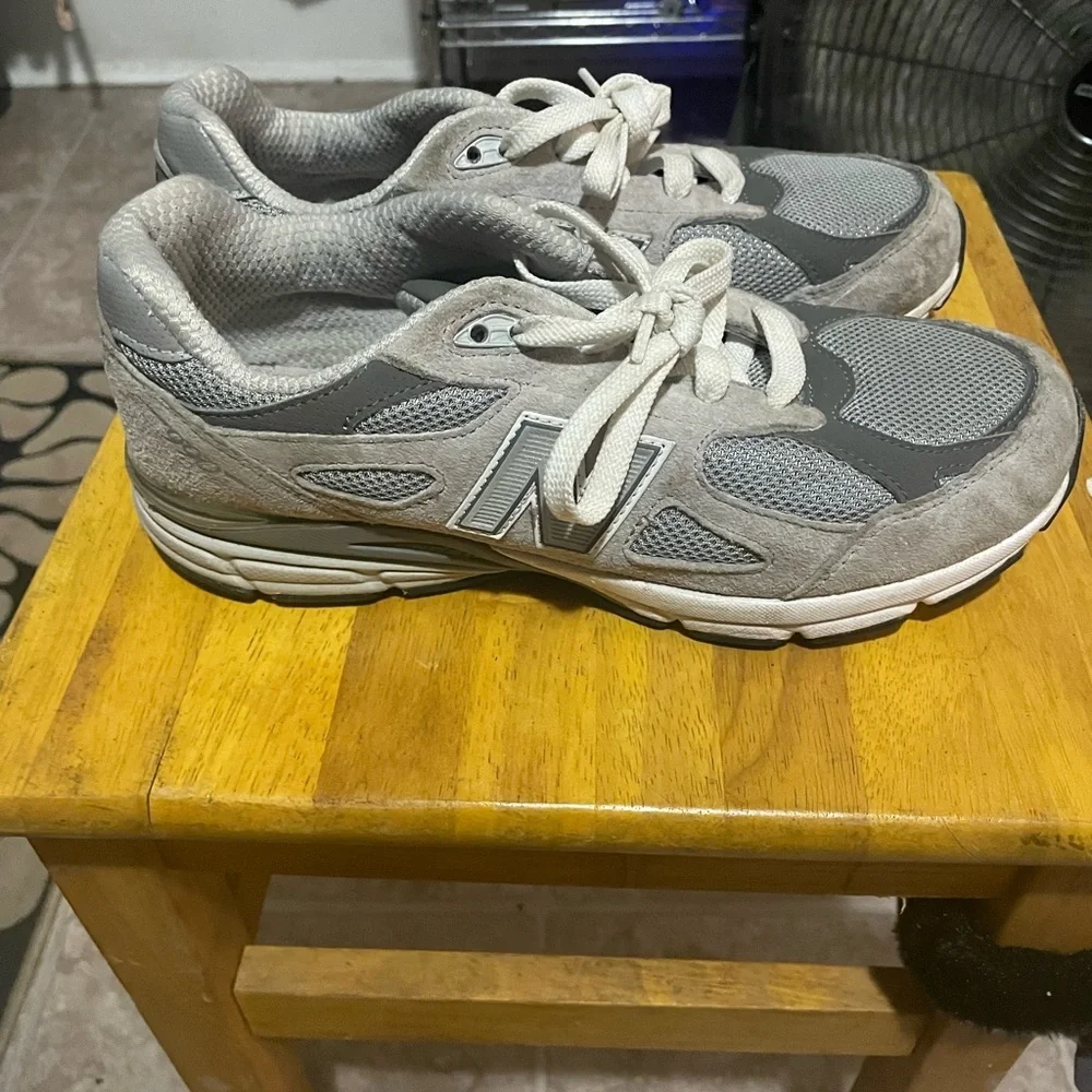 New Balance Gray and White Sneakers